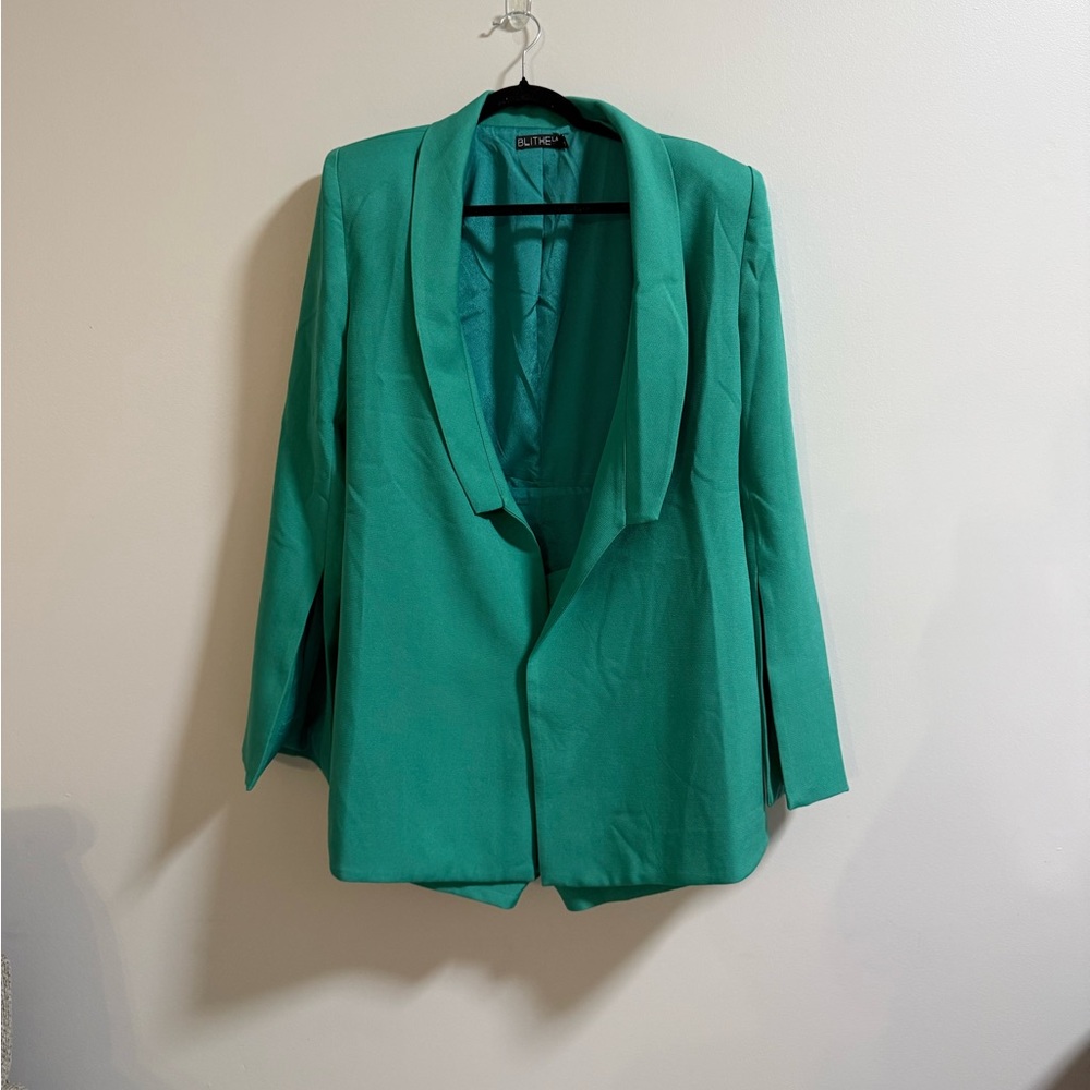 Blithe Green Romper Blazer - image 1
